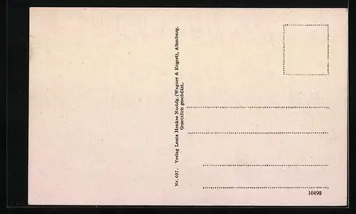 AK Altenburger Bauerntrachten, Abschied vom Vaterhaus, Mutter weint