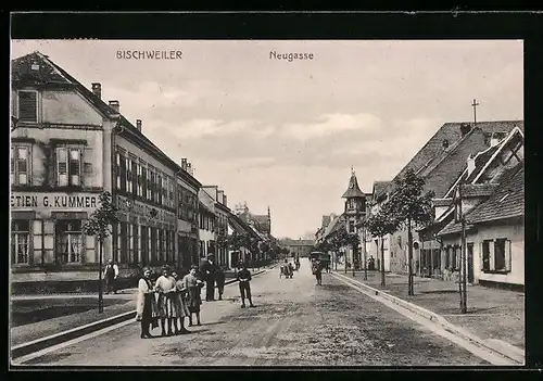 AK Bischweiler, Bierbrauerei G. Kummer, Neugasse