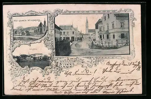 AK Ampfing, Ortsansicht, Hist. Kapelle Wimpasing, Zangberg