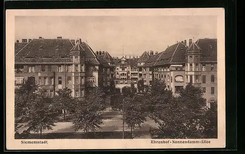 AK Berlin-Siemensstadt, Ehrenhof, Nonnendamm-Allee