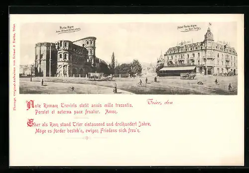 AK Trier, Hotel Porta Nigra und Porta Nigra