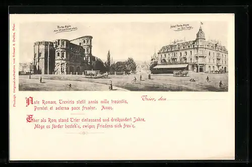 AK Trier, Hotel Porta Nigra und Porta Nigra