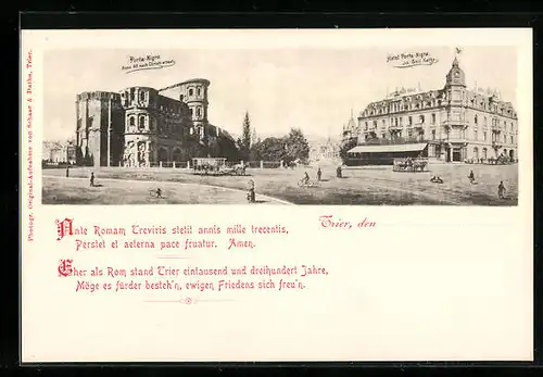 AK Trier, Hotel Porta Nigra und Porta Nigra