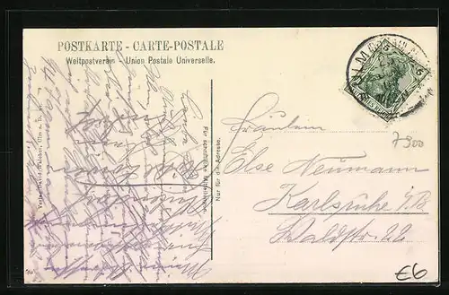 AK Ulm, Ortsansicht mit Donau