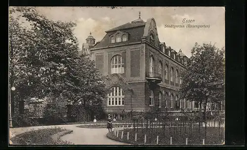 AK Essen, Stadtgarten, Rosengarten