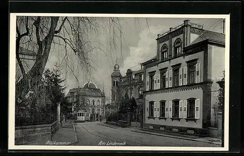 AK Maikammer, Am Lindeneck, Strassenbahn