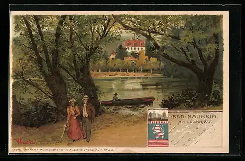 Lithographie Bad Nauheim, Am Teichhaus