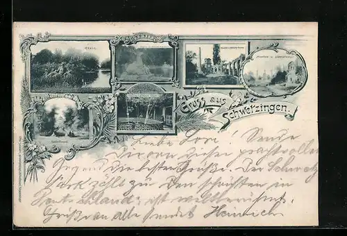 AK Schwetzingen, Moschee und Merkurtempel, Apollo-Tempel, Wasserspeiende Vögel