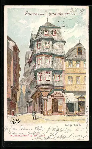 Lithographie Alt-Frankfurt, Lutherhaus