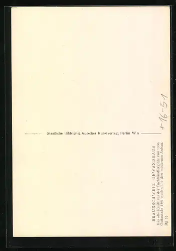 Foto-AK Deutscher Kunstverlag, Nr. 16: Braunschweig, Blick auf Gewandhaus