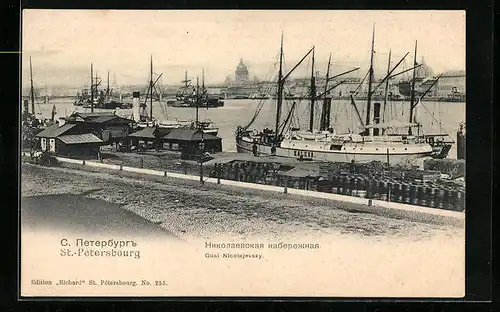 AK St.-Petersbourg, Quai Nicolajevsky