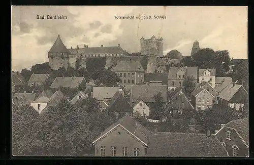 AK Bad Bentheim, Totalansicht mit Fürstlichem Schloss