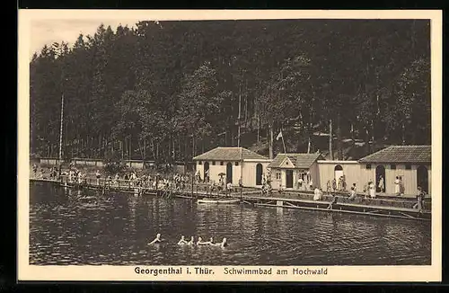 AK Georgenthal i. Thür., Schwimmbad am Hochwald