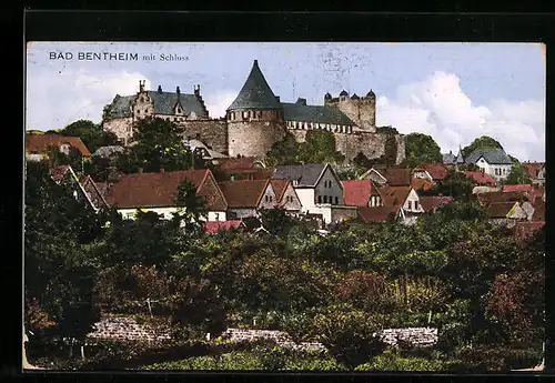 AK Bad Bentheim, Teilansicht mit Schloss