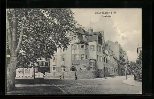 AK Bad Nauheim, Partie aus der Kurstrasse