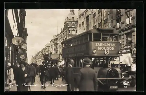 AK Berlin, Friedrichstrasse an der Leipzigerstrasse