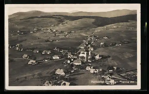 AK Herrischried, Ortsansicht vom Flugzeug aus