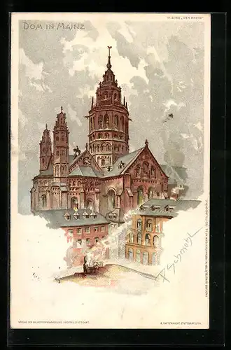 Künstler-AK P. Schmohl: Mainz, Dom