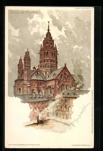 Künstler-AK P. Schmohl: Mainz, Dom