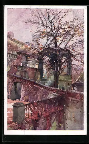 Künstler-AK Jaroslav Setelik: Fürstenberg, Glorietty ve Fürstenbergské Zahrade