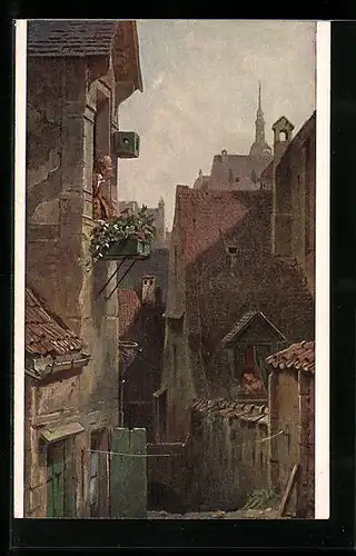 Künstler-AK Carl Spitzweg: Ein Hypochonder