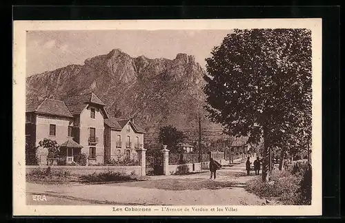 AK Les Cabannes, L`Avenue de Verdun et les Villas