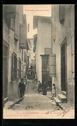 AK Ax-les-Thermes, La Rue des Escaliers