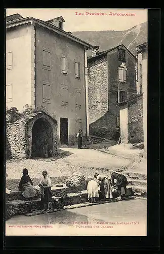AK Ax-les-Thermes, Bassin des Ladres, Fontaine des Canons
