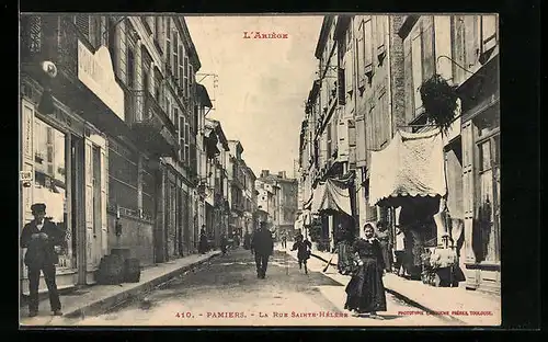 AK Pamiers, La Rue Sainte-Helene