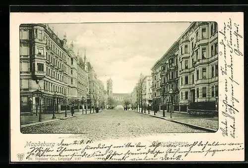 AK Magdeburg, Wohnhäuser in der Augustastrasse
