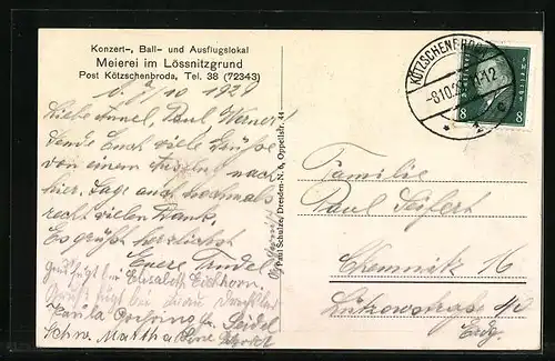 AK Radebeul, Meierei im Lössnitzgrund