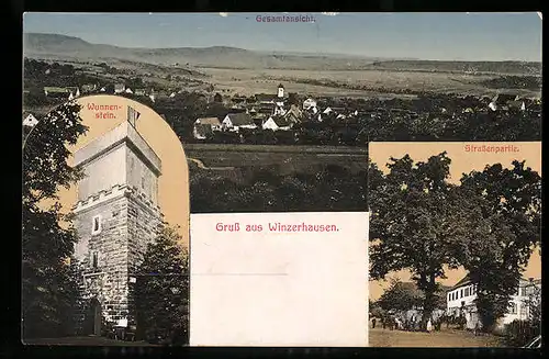 AK Winzerhausen, Gesamtansicht, Wunnenstein, Strassenpartie