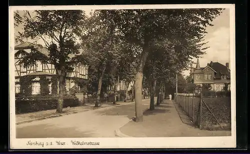 AK Nienburg /Weser, Partie in der Wilhelmstrasse