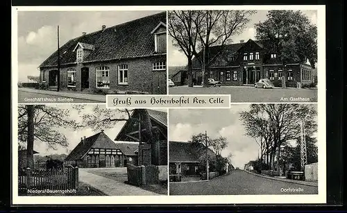 AK Hohenbostel /Kr. Celle, Gasthaus, Geschäftshaus Siebels, Hof Nieders