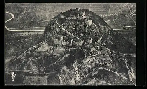 AK Hohentwiel, vom Luftschiff des Grafen Zeppelin gesehen