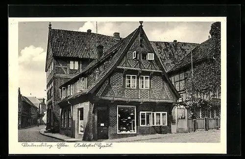 AK Lauenburg /Elbe, Blick auf das älteste Haus