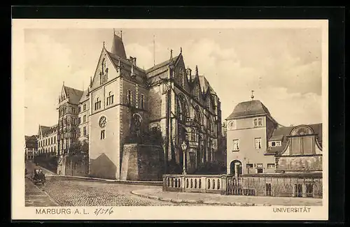 AK Marburg a. L., Blick auf die Universität