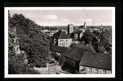 AK Mühldorf am Inn, Ortsansicht aus der Vogelschau