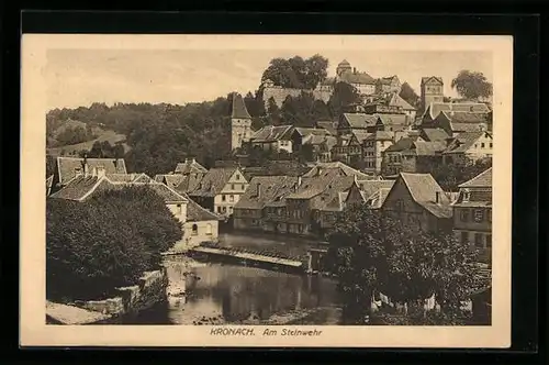 AK Kronach, Ortsansicht am Steinwehr