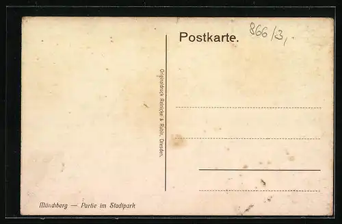 AK Münchberg, Partie am Stadtpark