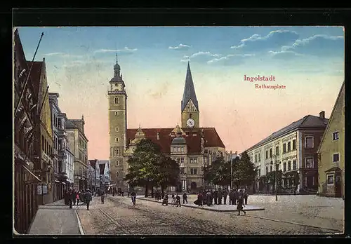 AK Ingolstadt, Blick auf den Rathausplatz