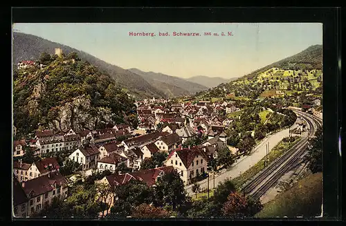 AK Hornberg, bad. Schwarzw., Blick auf den Ort