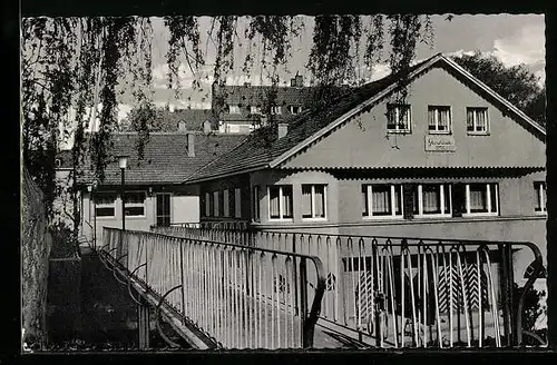 AK Neuwied, Bootshaus und Gaststätte des Neuwieder Wassersportvereins e. V. 1921