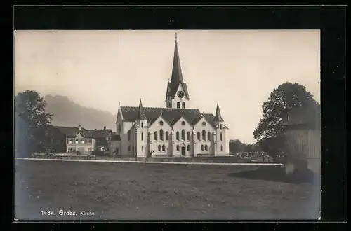 AK Grabs, Blick auf Kirche