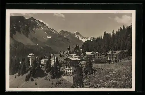 AK Arosa, Ortsansicht mit Umgebung