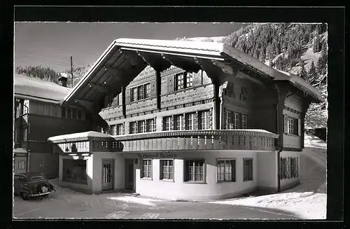 AK Adelboden, Restaurant Sternen im Winterkleid