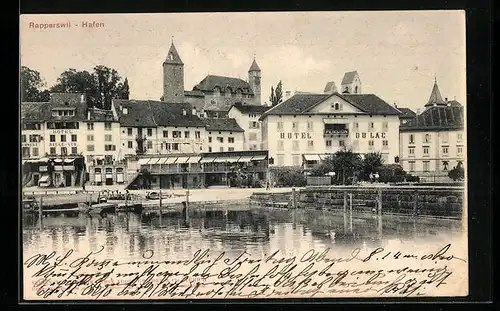 AK Rapperswil, Hafenpartie mit Häusern