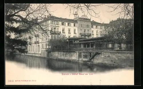AK Zürich, Hotel Baur au Lac