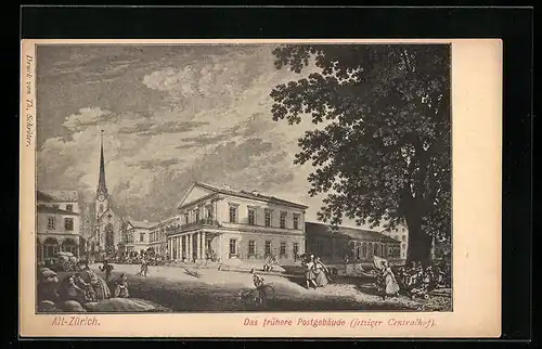 Lithographie Zürich, Das frühere Postgebäude