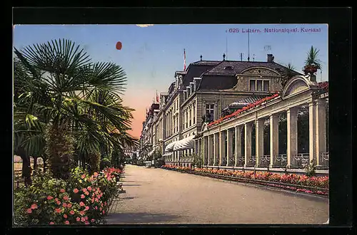 AK Luzern, Nationalquai mit Kursaal